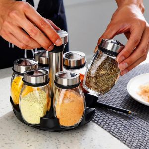 Organizador Giratorio de Especias con 6 Frascos